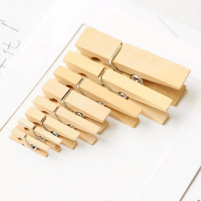 50Pcs DIY Mini Wooden Clips Handmade Craft Decorative Photo Clips Clothespin Craft Decoration Pegs Home Office DIY Toy