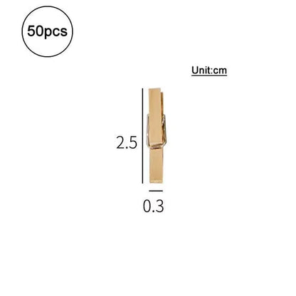 50Pcs DIY Mini Wooden Clips Handmade Craft Decorative Photo Clips Clothespin Craft Decoration Pegs Home Office DIY Toy