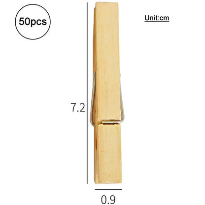 50Pcs DIY Mini Wooden Clips Handmade Craft Decorative Photo Clips Clothespin Craft Decoration Pegs Home Office DIY Toy