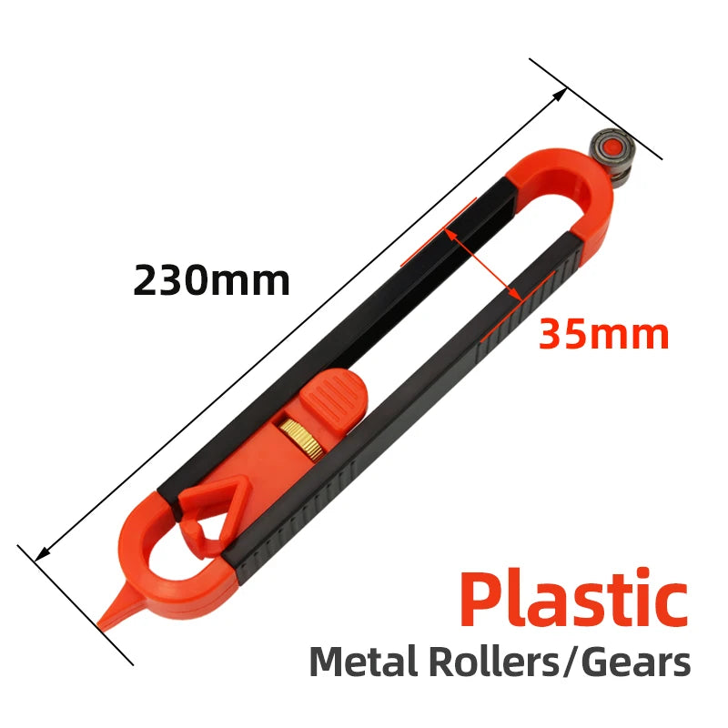 Profile Scribing Ruler Contour Gauge with Lock Adjustable Locking Woodworking Tools Measuring Gauge Measurement Tool