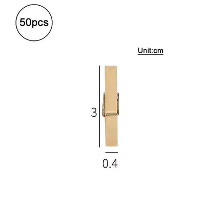 50Pcs DIY Mini Wooden Clips Handmade Craft Decorative Photo Clips Clothespin Craft Decoration Pegs Home Office DIY Toy