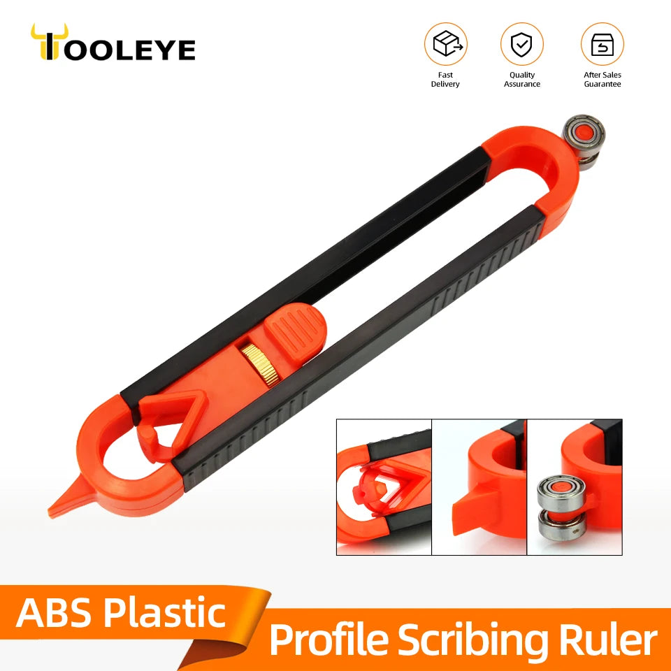 Profile Scribing Ruler Contour Gauge with Lock Adjustable Locking Woodworking Tools Measuring Gauge Measurement Tool