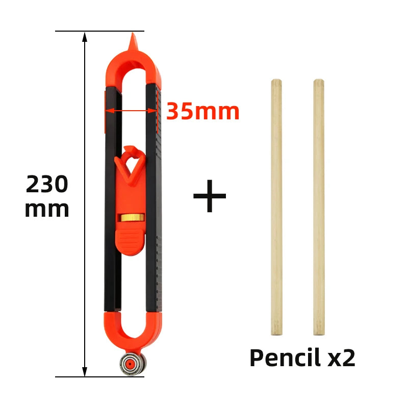 Profile Scribing Ruler Contour Gauge with Lock Adjustable Locking Woodworking Tools Measuring Gauge Measurement Tool