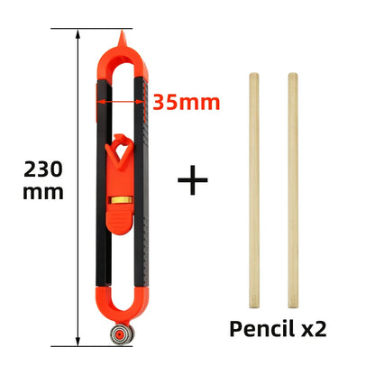 Profile Scribing Ruler Contour Gauge with Lock Adjustable Locking Woodworking Tools Measuring Gauge Measurement Tool